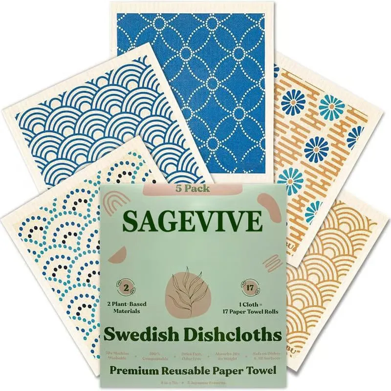 🔥Hot Sale 💥Swedish Dishcloths for Kitchen & Cleaning | 5 Pack