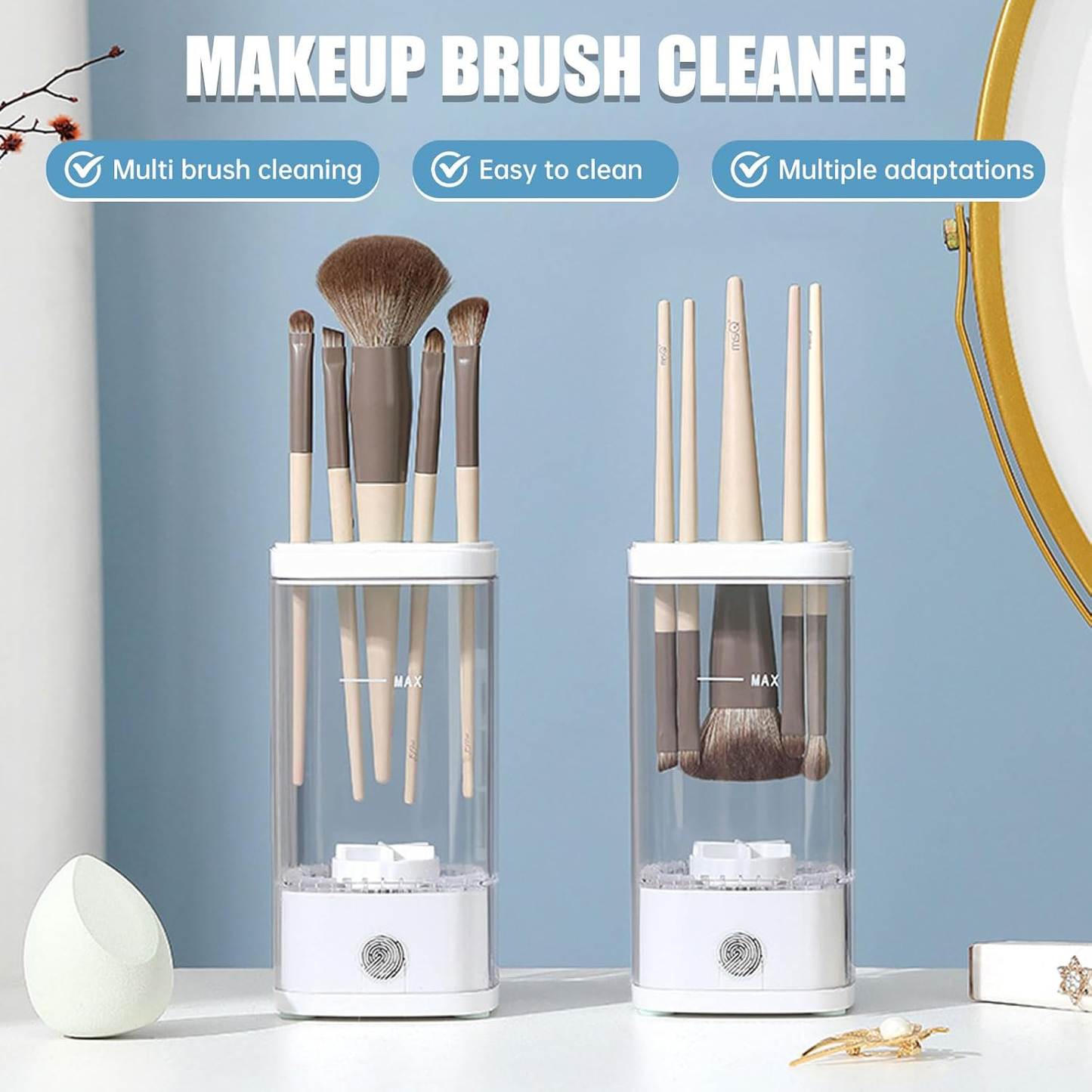 💝Gifts For Women 💁♀️Electric Makeup Brush Cleaner & Storage Case