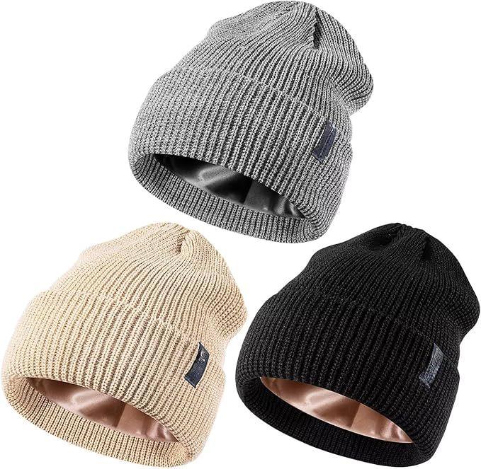 🔥Best Seller 🔥Satin Lined Beanie for Women Men