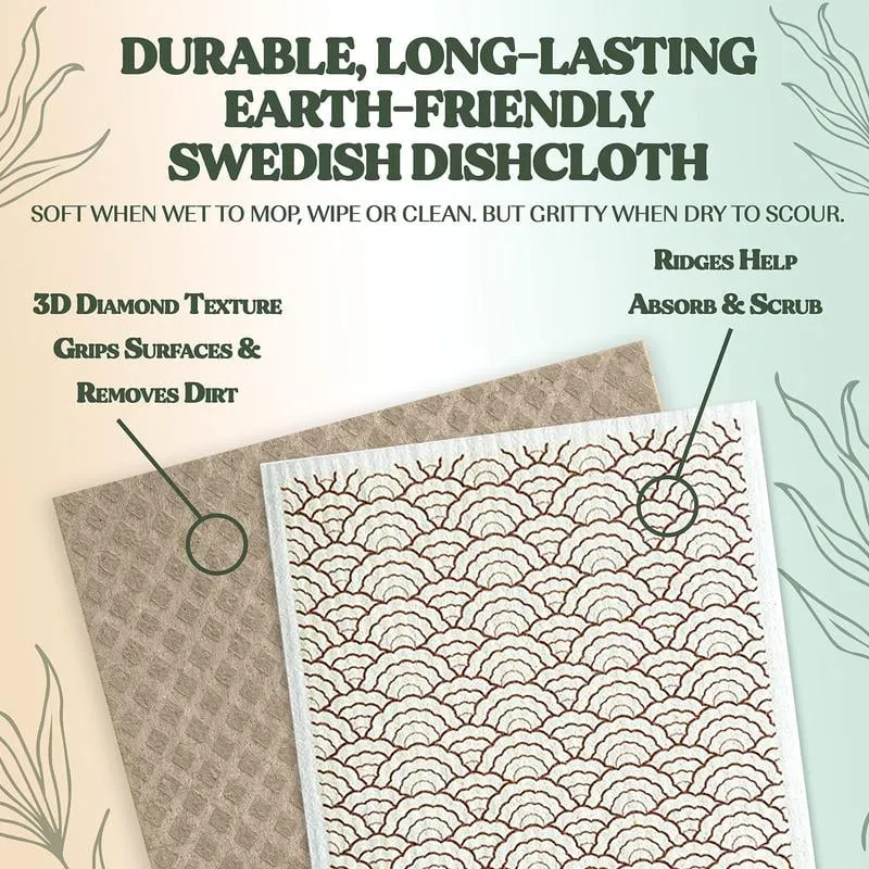 🔥Hot Sale 💥Swedish Dishcloths for Kitchen & Cleaning | 5 Pack
