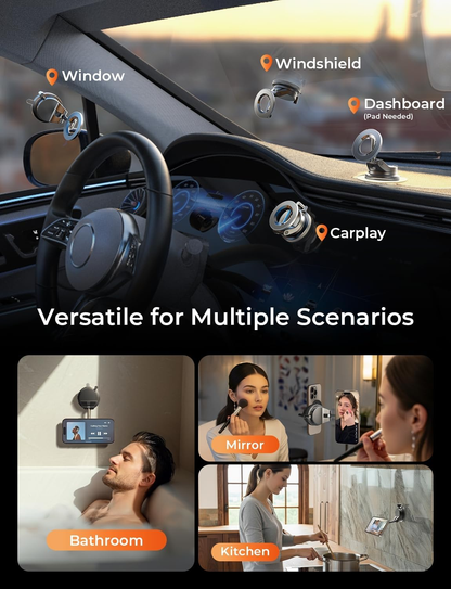 💥Save 30% 🔥360° Adjustable Suction Cup Magnetic Phone Holder