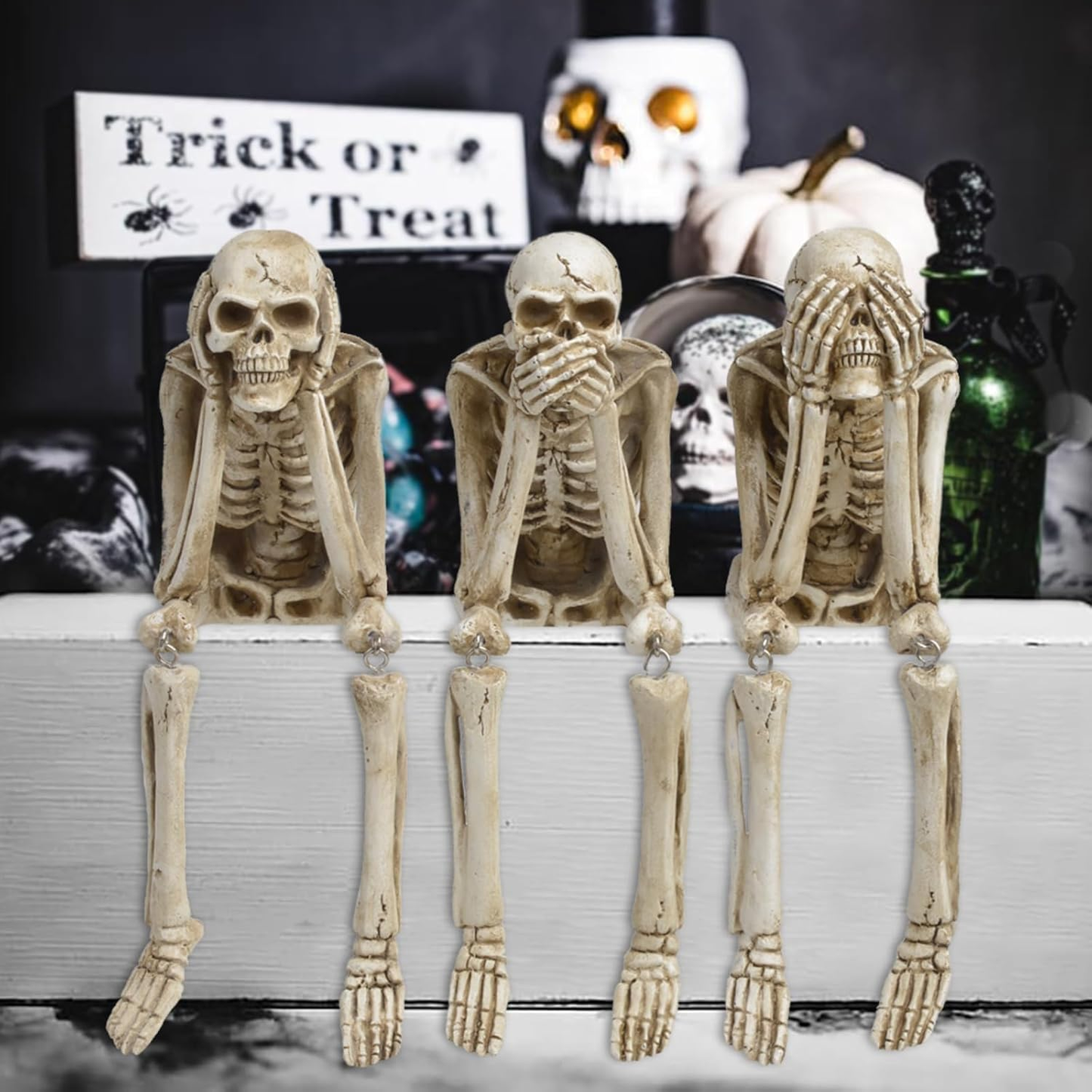 💥Halloween Decorations 💀Realistic Skull Decorations
