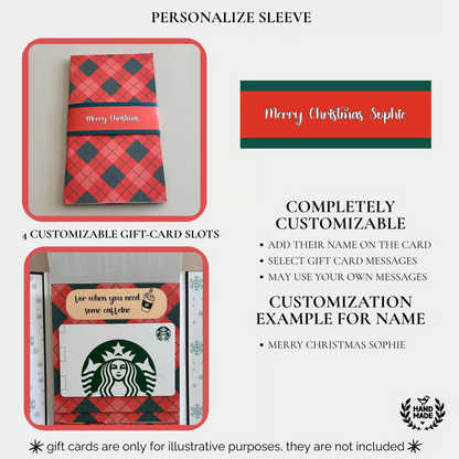 🎅✨Handmade Waterfall Christmas Gift Card Booklet♻️Free PDF Included!