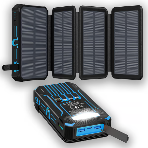 💝Gifts For Men 🔥Foldable Solar Large Capacity Charger Mobile Power Bank