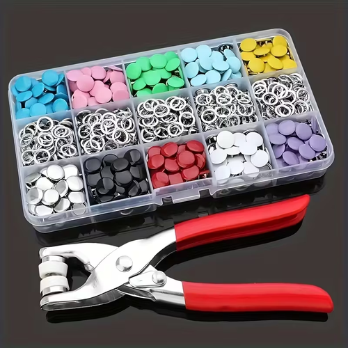 🥰201pcs Snap Fastener Kit ✨with Pliers & 50 Buttons