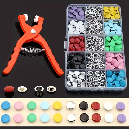 🥰201pcs Snap Fastener Kit ✨with Pliers & 50 Buttons