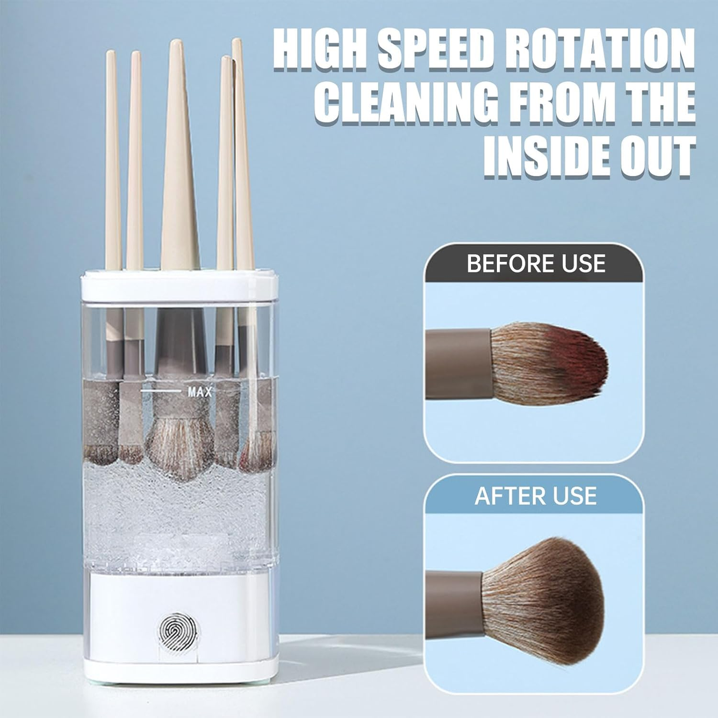 💝Gifts For Women 💁‍♀️Electric Makeup Brush Cleaner & Storage Case