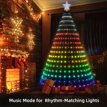 🔥Hot Sale 🎄Smart Christmas Tree Lights ✨With Remote and APP Control