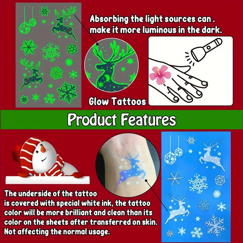 ✨2025 Holiday Gifts ✨Children's Luminous Tattoo Stickers Set