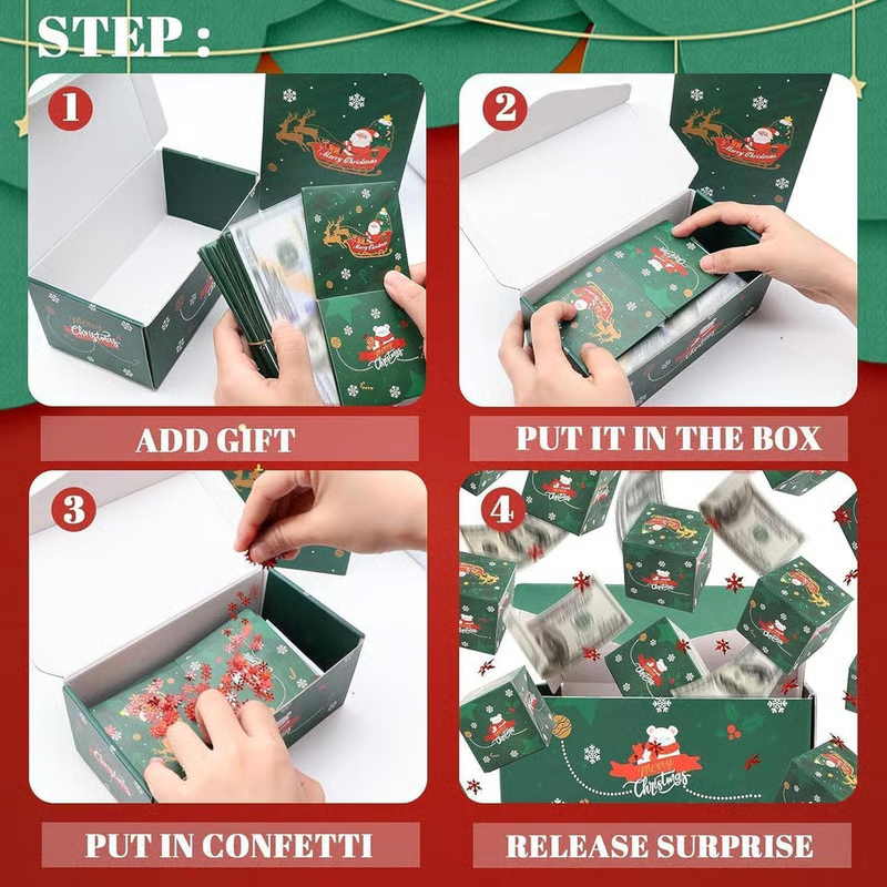 💥Holiday Surprise Explosion Gift Box 💥Christmas pop-up explosion folding gift box