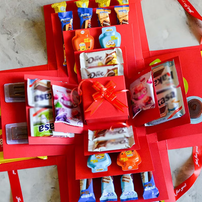 🎅💸 2025 Creative Christmas Gift Box🎁5-Story Surprise Explosion Gift Box with Ribbon