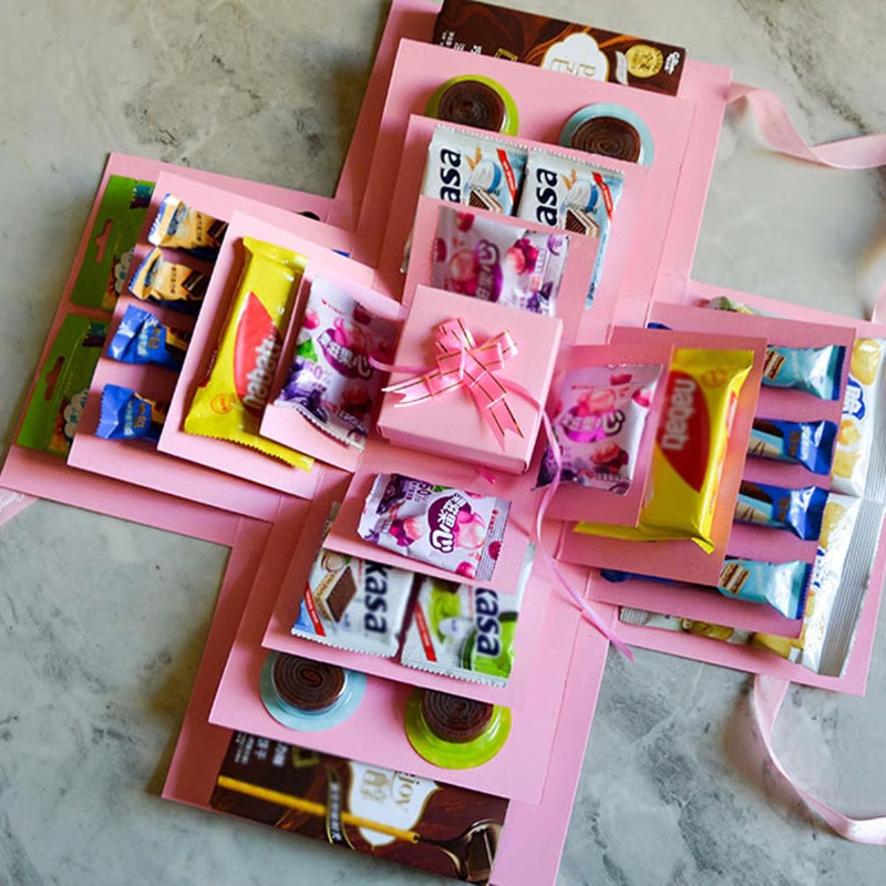 🎅💸 2025 Creative Christmas Gift Box🎁5-Story Surprise Explosion Gift Box with Ribbon