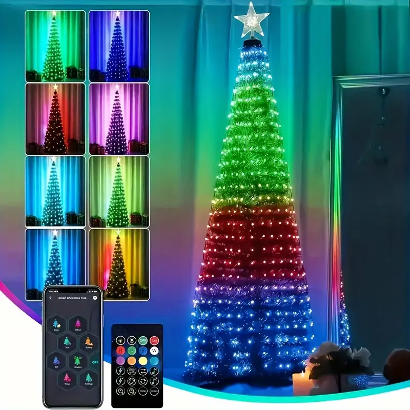 🔥Hot Sale 🎄Smart Christmas Tree Lights ✨With Remote and APP Control