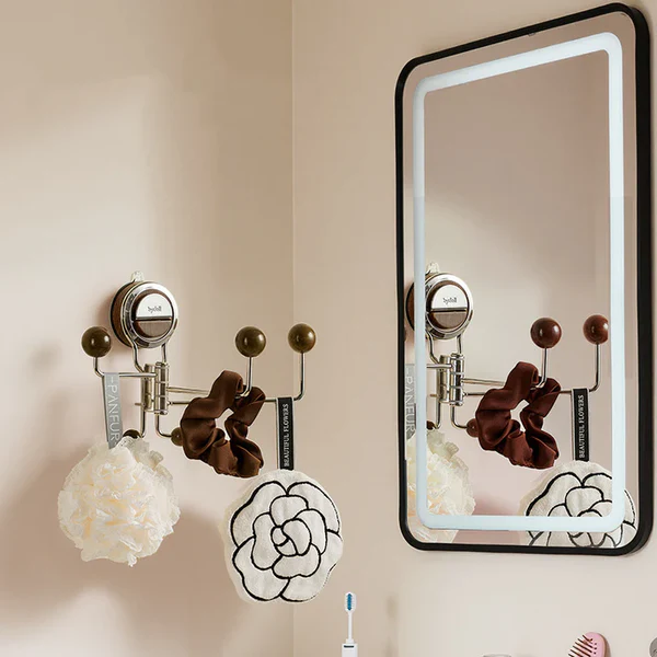 No-Drill Rotating Suction Hooks – Strong Hold, Easy Wall Installation