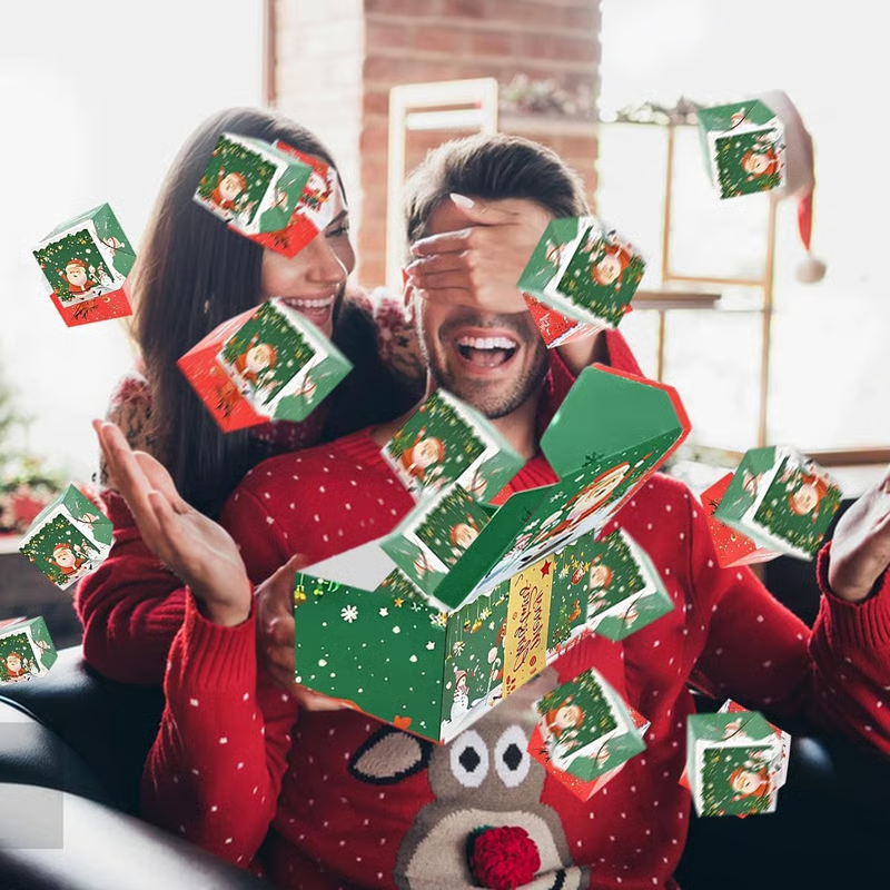 💥Holiday Surprise Explosion Gift Box 💥Christmas pop-up explosion folding gift box