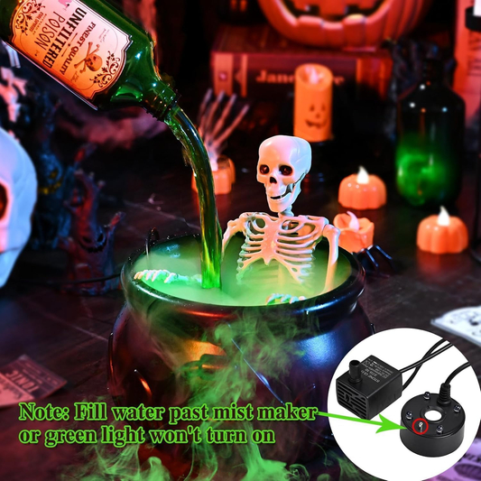 🎃Cauldron Halloween Decor 🎀with Magic Floating Potion Bottles