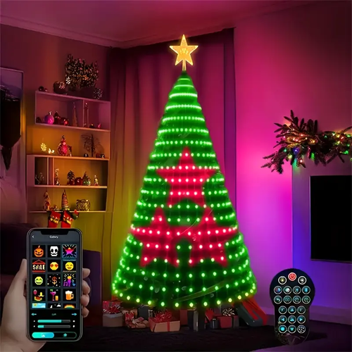 🔥Hot Sale 🎄Smart Christmas Tree Lights ✨With Remote and APP Control