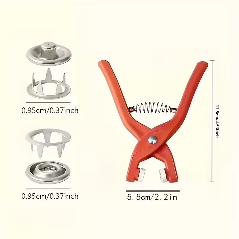 🥰201pcs Snap Fastener Kit ✨with Pliers & 50 Buttons