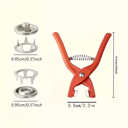 🥰201pcs Snap Fastener Kit ✨with Pliers & 50 Buttons