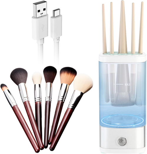 💝Gifts For Women 💁‍♀️Electric Makeup Brush Cleaner & Storage Case