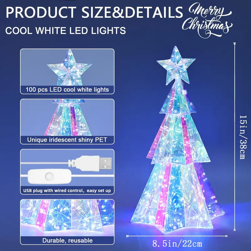 🎄Holiday Decorations 💥Prismatic LED Christmas Tree