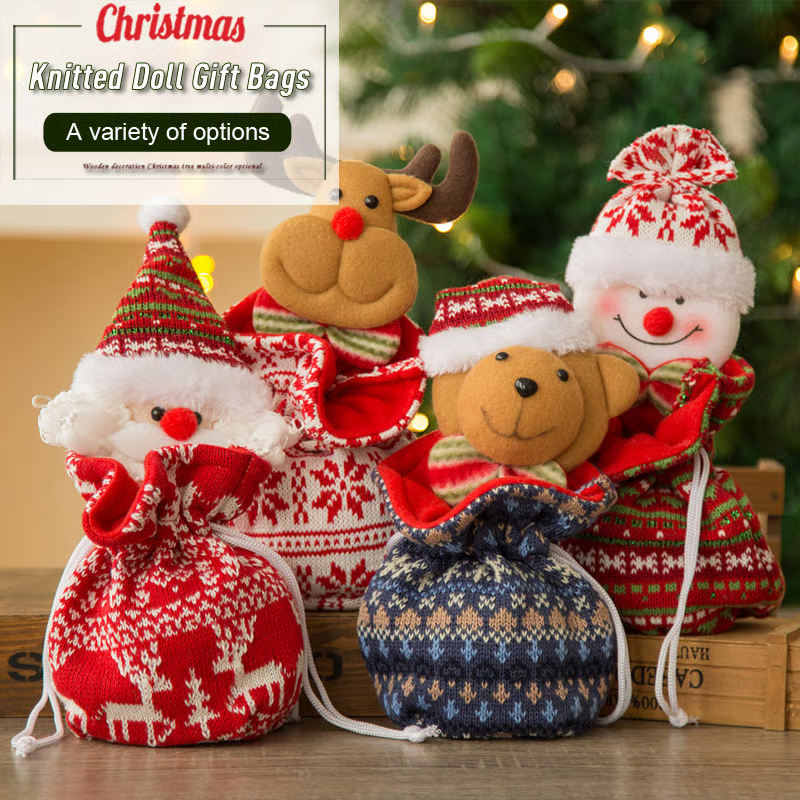🎉🎉Christmas Knitted Doll Gift Bags