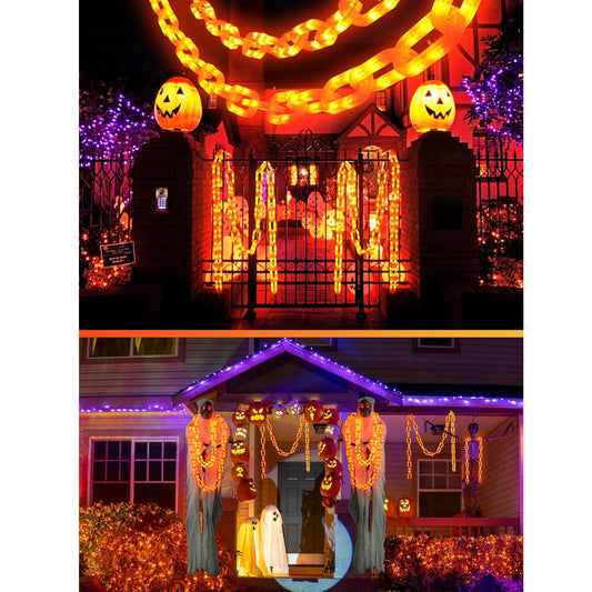 🎉Halloween Decorations ✨Orange Battery String Lights