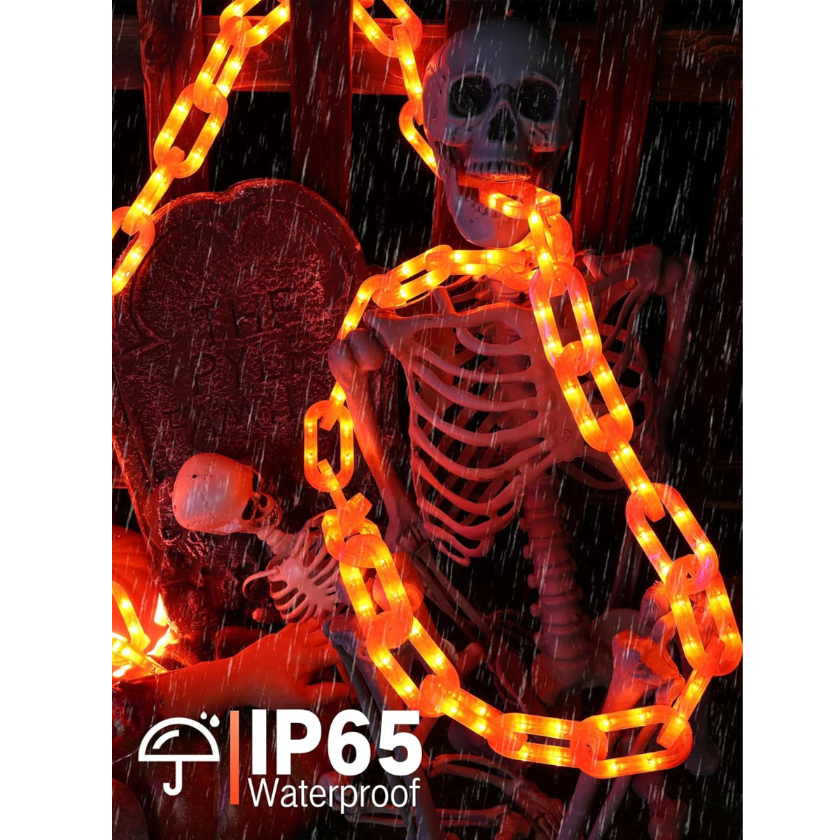 🎉Halloween Decorations ✨Orange Battery String Lights