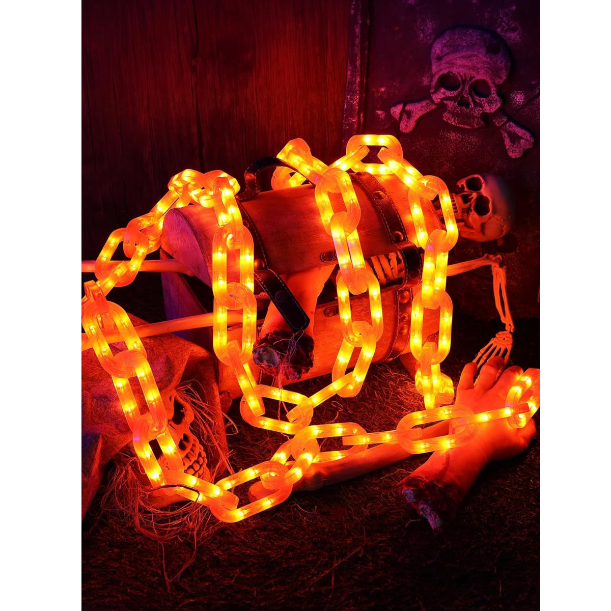 🎉Halloween Decorations ✨Orange Battery String Lights
