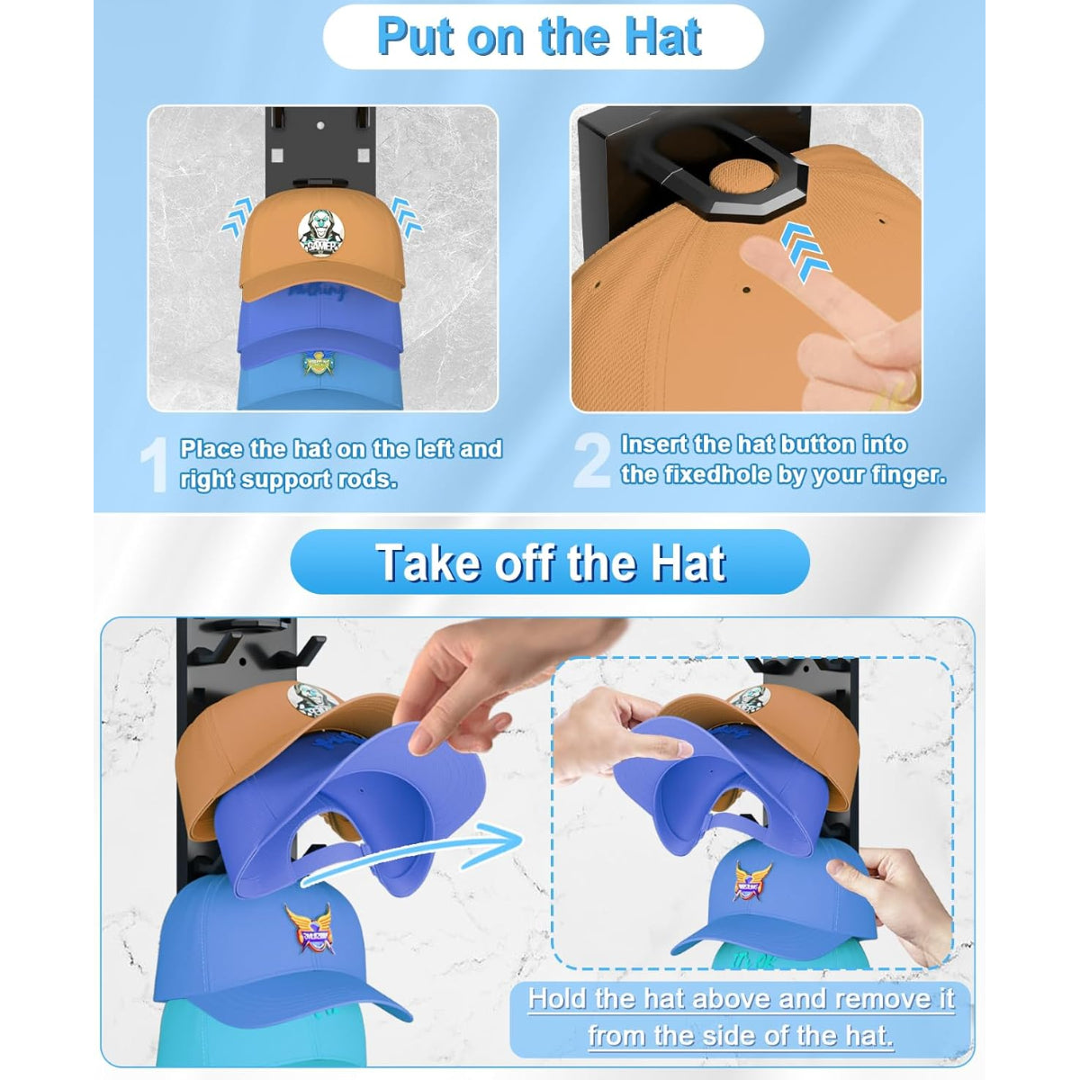 🎉Holiday Discounts 🎈Hat Organizer for Baseball Caps