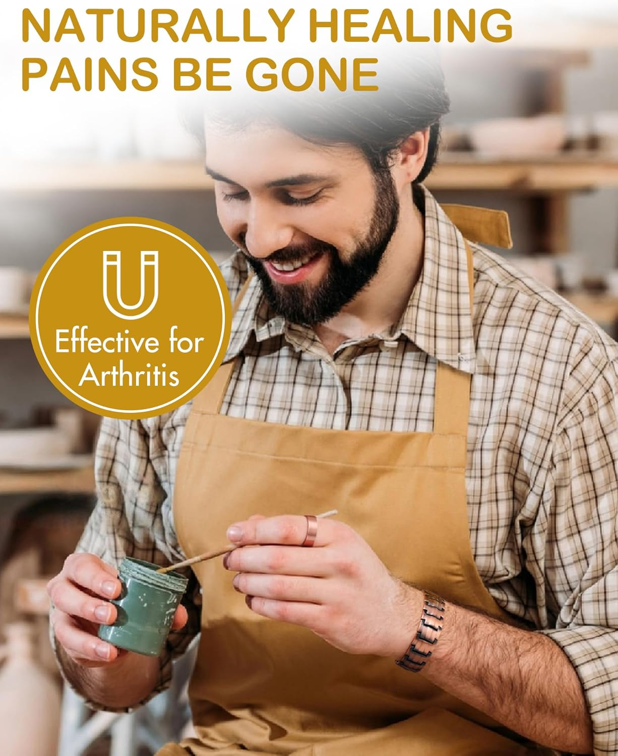 🎁Gifts for Men 💫Men's Copper Magnetic Bracelet