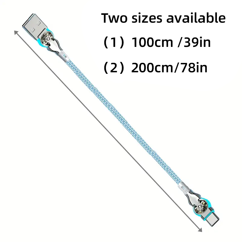 🔥Hot Sale 🔥Double elbow 180° rotating 3 in 1 charging cable