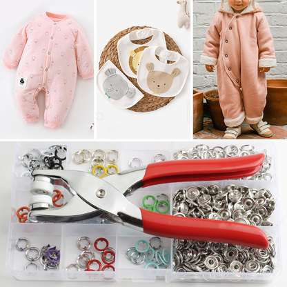 🥰201pcs Snap Fastener Kit ✨with Pliers & 50 Buttons