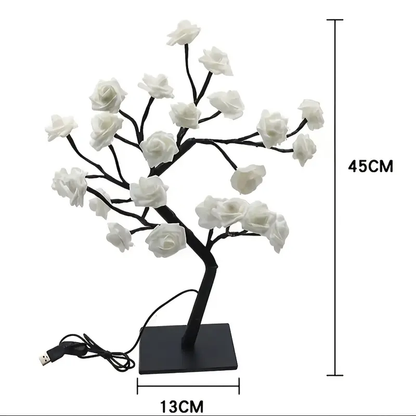💖Gift for Halloween and Christmas 🌹LED Rose Artificial Tree Light