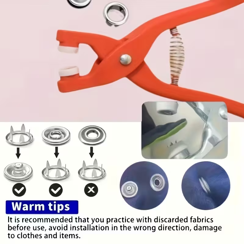 🥰201pcs Snap Fastener Kit ✨with Pliers & 50 Buttons