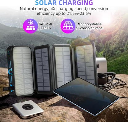 💝Gifts For Men 🔥Foldable Solar Large Capacity Charger Mobile Power Bank