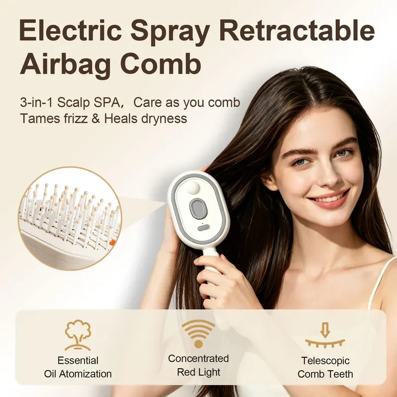 ⏰ Flash Sale Ends Tonight-Electric Spray Air Cushion Massage Comb