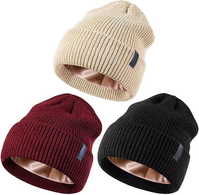 🔥Best Seller 🔥Satin Lined Beanie for Women Men