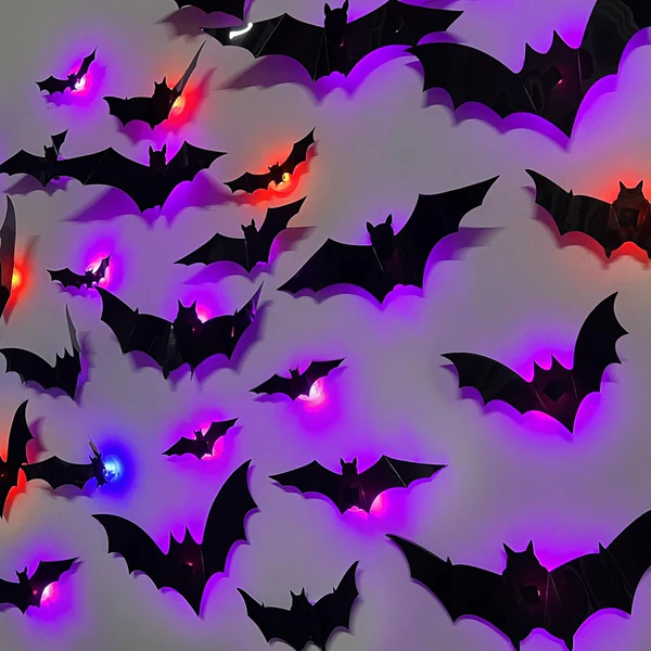 😍Limited-Time Discount 🦇24 LED Halloween 3D Bat & Spider Decals