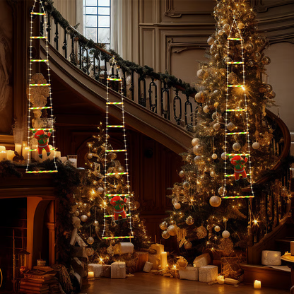 🎅✨ Christmas Santa Climbing Stairs Light 🌲🎁