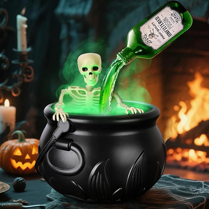 🎃Cauldron Halloween Decor 🎀with Magic Floating Potion Bottles