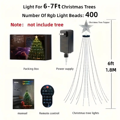 🔥Hot Sale 🎄Smart Christmas Tree Lights ✨With Remote and APP Control
