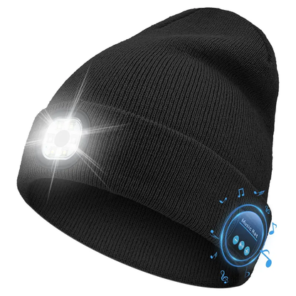 🎁Perfect Gift 🔥Bluetooth Beanie with LED Headlight and Removable Speaker
