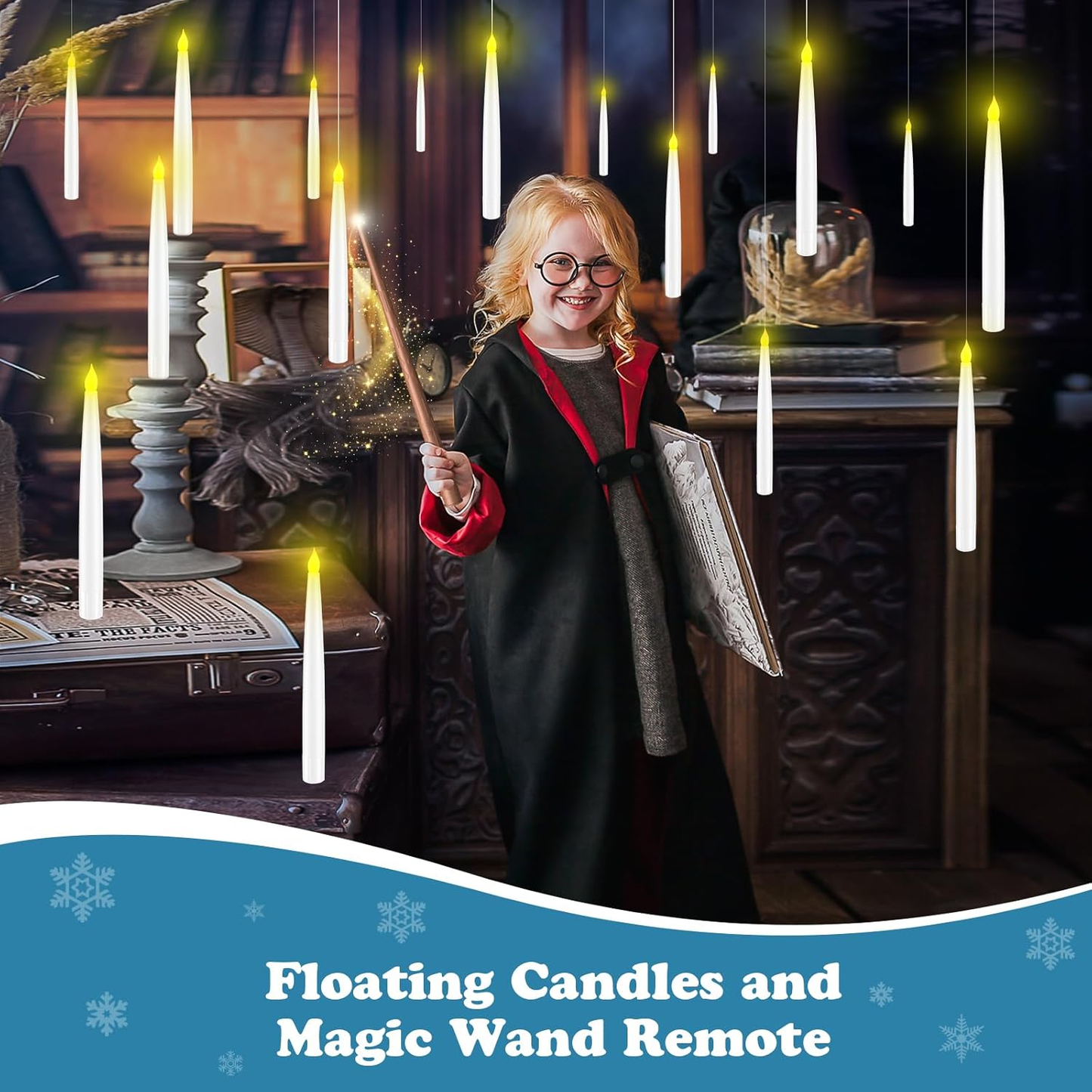 🎉Halloween New Products 🕯️Floating Candles with Wand