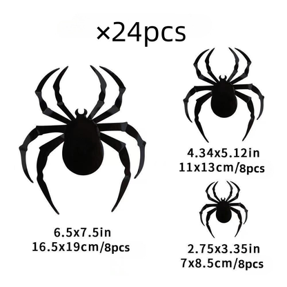 😍Limited-Time Discount 🦇24 LED Halloween 3D Bat & Spider Decals