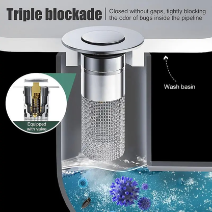 🎉Last Day Promotion - 49% OFF🎉Isolate odor and prevent cockroaches -Stainless Steel Floor Drain Filter