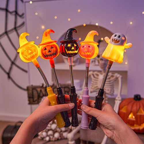 🎈2025 Party Favors/Decor 🎃Halloween LED Pumpkin & Light-Up Stick