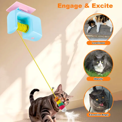 🐱Pet Stress Relief 🐱Rechargeable Interactive Hanging Door Cat Toy